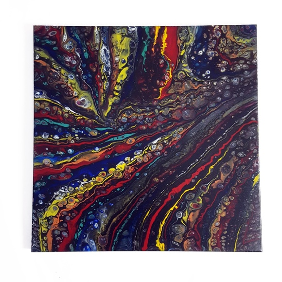 Acrylic Abstract Painting On Canvas Original Art - Picture 3 of 4